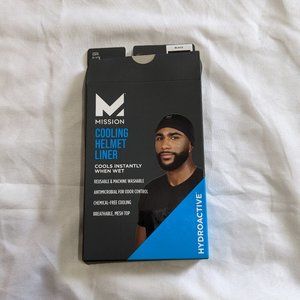 Mission breathable,reusable & machine washable UPF 50 Cooling helmet liner,Black